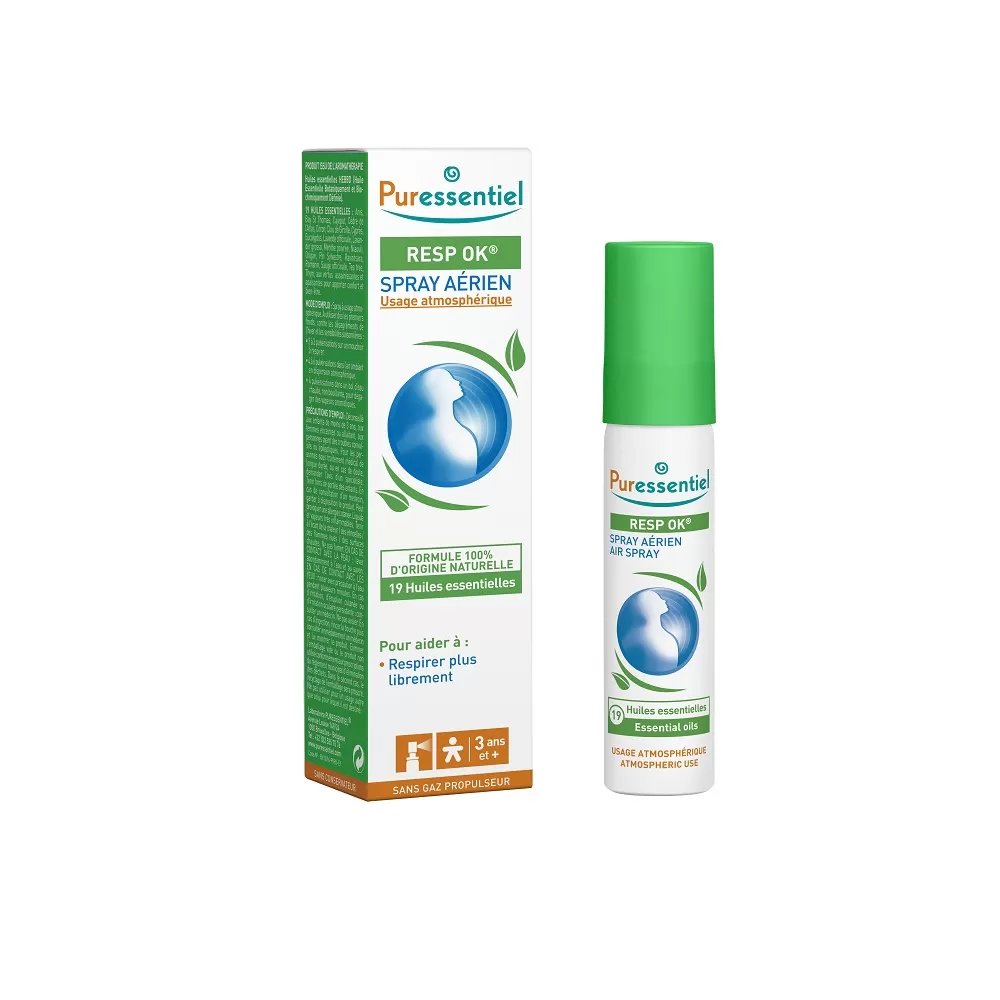 Uleiuri esențiale - Spray aerian Respiratory pentru calmarea căilor nazale cu 19 uleiuri esențiale * 20 ml, clinicafarm.ro