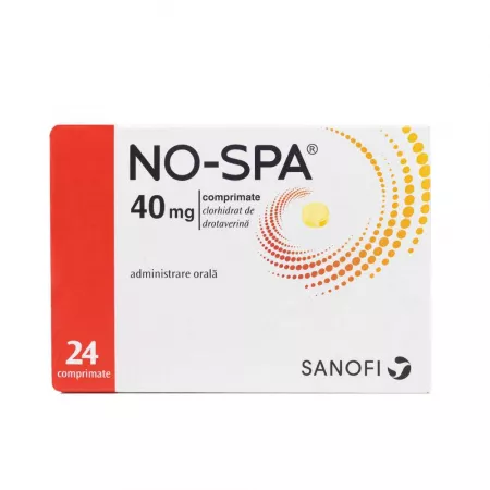 Antispastice - No-Spa 40 mg * 24 comprimate, clinicafarm.ro