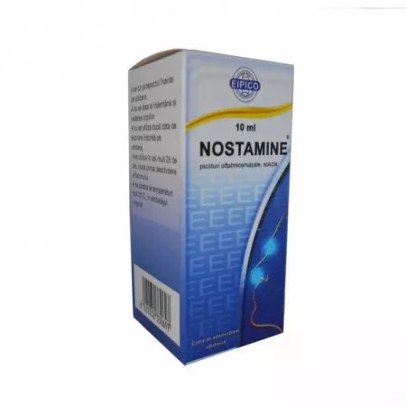 Decongestionant nazal - Nostamine 0,5 mg/ml + 0,5 mg/ml picături oftalmice/nazale * 10 ml, clinicafarm.ro