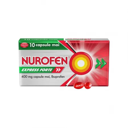 Ameliorarea simptomelor (durere și febră) - Antitermice (antipiretice) - Nurofen express forte 400 mg * 10 capsule moi, clinicafarm.ro