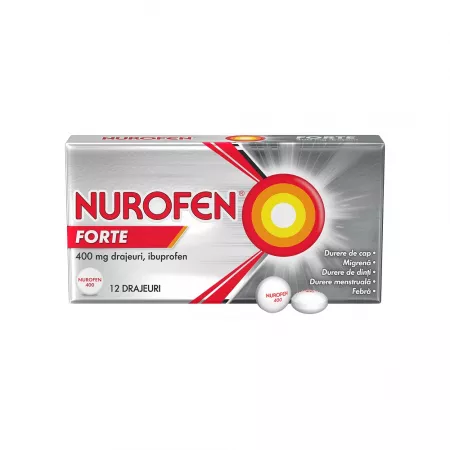 Analgezice - Nurofen forte 400 mg * 12 drajeuri, clinicafarm.ro