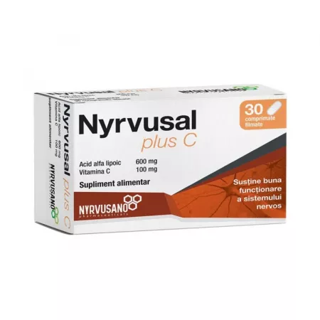 Vitamine și minerale - Nyrvusal plus C * 30 comprimate, clinicafarm.ro