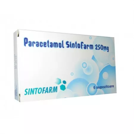 Ameliorarea simptomelor (durere și febră) - Antitermice (antipiretice) - Paracetamol 250 mg * 6 supozitoare, clinicafarm.ro