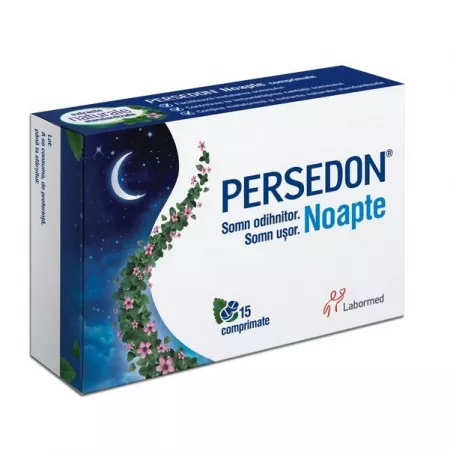Stres și somn - Persedon noapte * 15 comprimate, clinicafarm.ro