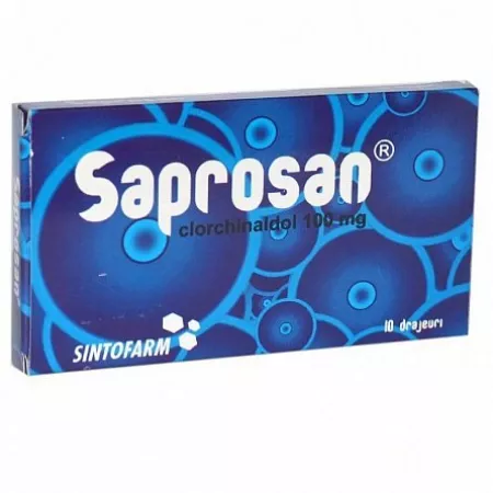 Antidiareice antiinfecțioase - Saprosan 100 mg * 10 drajeuri, clinicafarm.ro