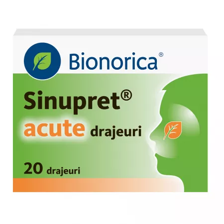 Medicamente răceală și gripă - Sinupret acute * 20 drajeuri, clinicafarm.ro