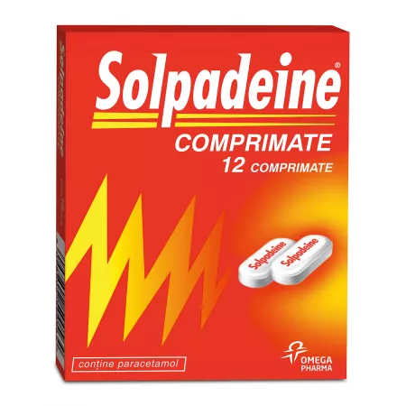 Ameliorarea simptomelor (durere și febră) - Antitermice (antipiretice) - Solpadeine * 12 comprimate, clinicafarm.ro