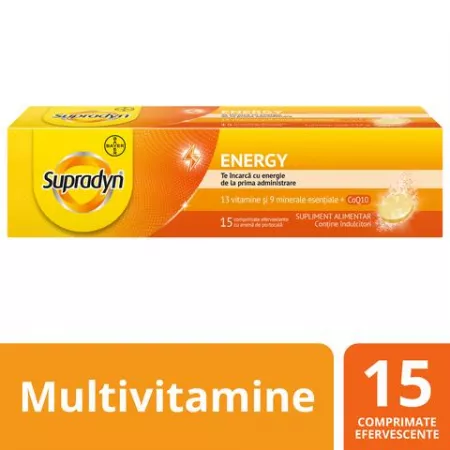 Suplimente alimentare - Supradyn energy coenzima Q10 * 15 comprimate efervescente, clinicafarm.ro
