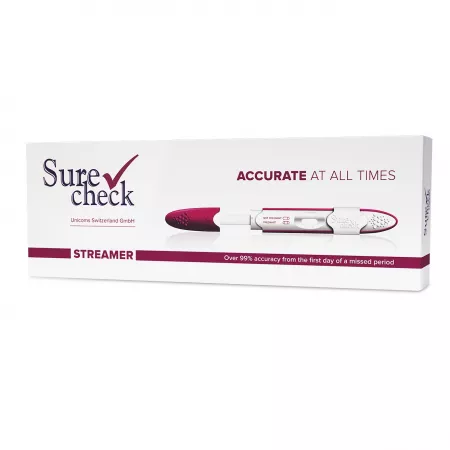 Dispozitive medicale - Test de sarcină Sure Check Streamer * 1 bucată, clinicafarm.ro