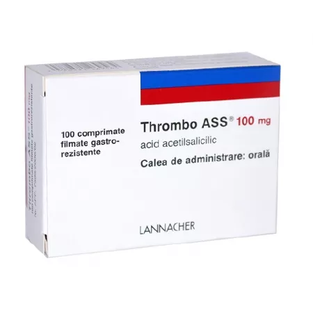Cardiologie - Thrombo Ass 100 mg * 100 comprimate gastrorezistente, clinicafarm.ro