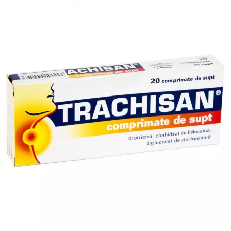 Durere în gât - Trachisan * 20 comprimate de supt, clinicafarm.ro