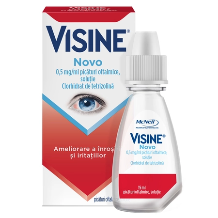 Decongestionante oculare - Visine Novo 0,5 mg/ml picături oftalmice, solutie * 15 ml, clinicafarm.ro