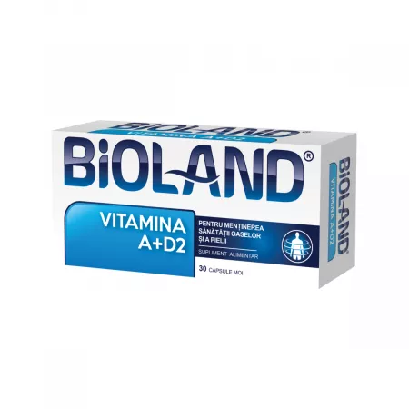 Vitamine și minerale - Vitamina A+D2 Bioland * 30 capsule moi, clinicafarm.ro