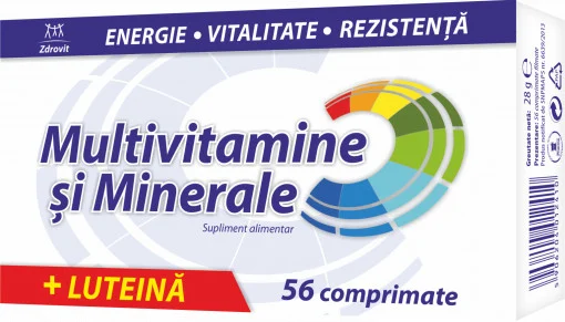 Vitamine și minerale - Multivitamine si minerale cu Luteina * 56 comprimate filmate, clinicafarm.ro