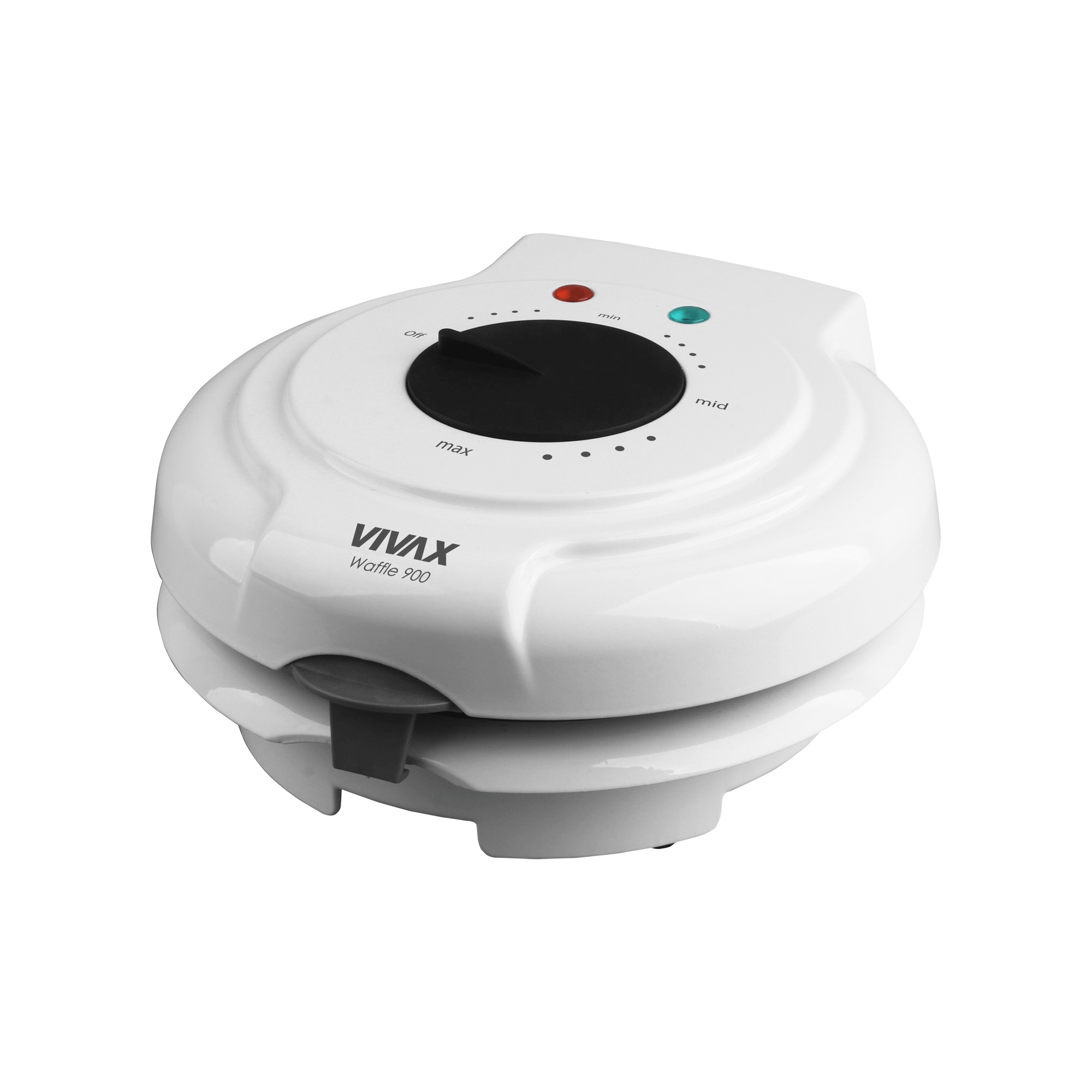 Aparat waffe Vivax WM-900WH, 900W, 5 forme, termostat, indicator luminos, protectie supraincalzire, suprafata antiaderenta, alb