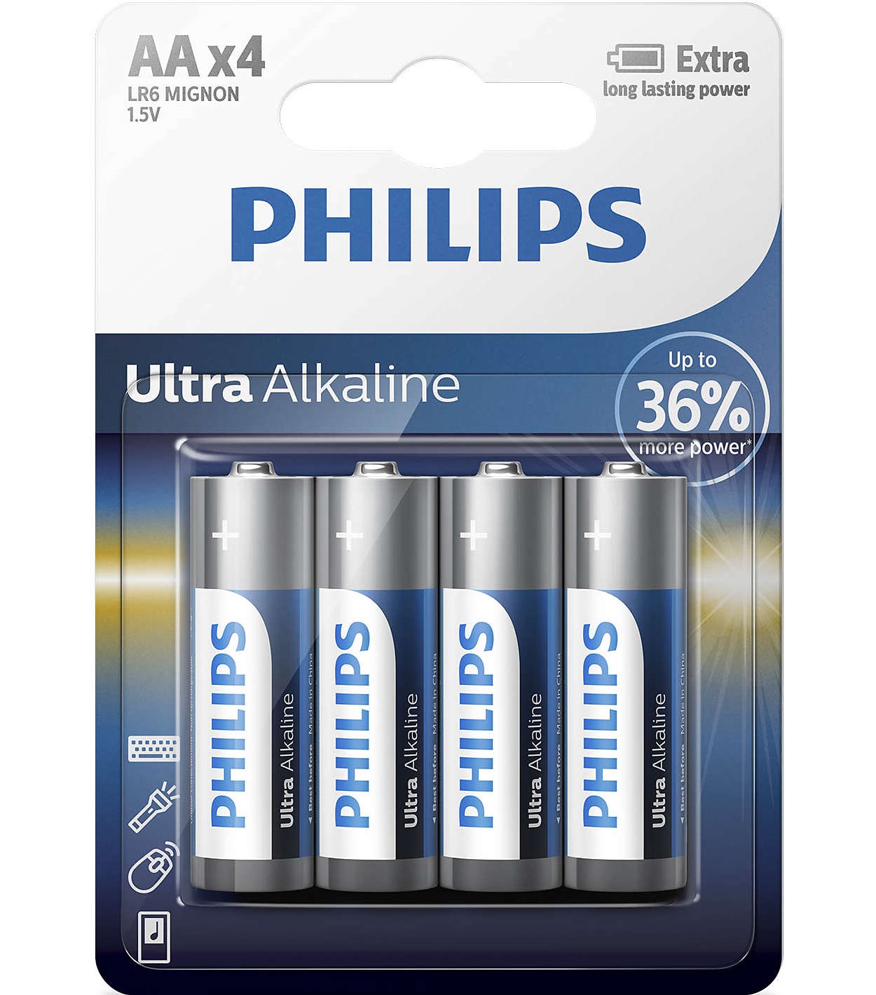 Baterii Philips Ultra Alkaline AA, 4 buc