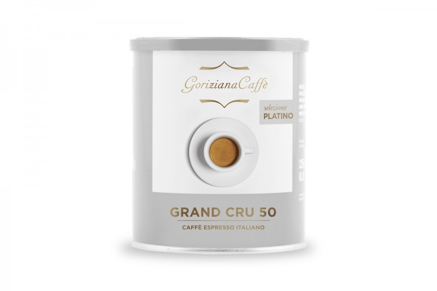 Cafea macinata Goriziana Caffe, Platino, Grand Cru 50, cutie 250g