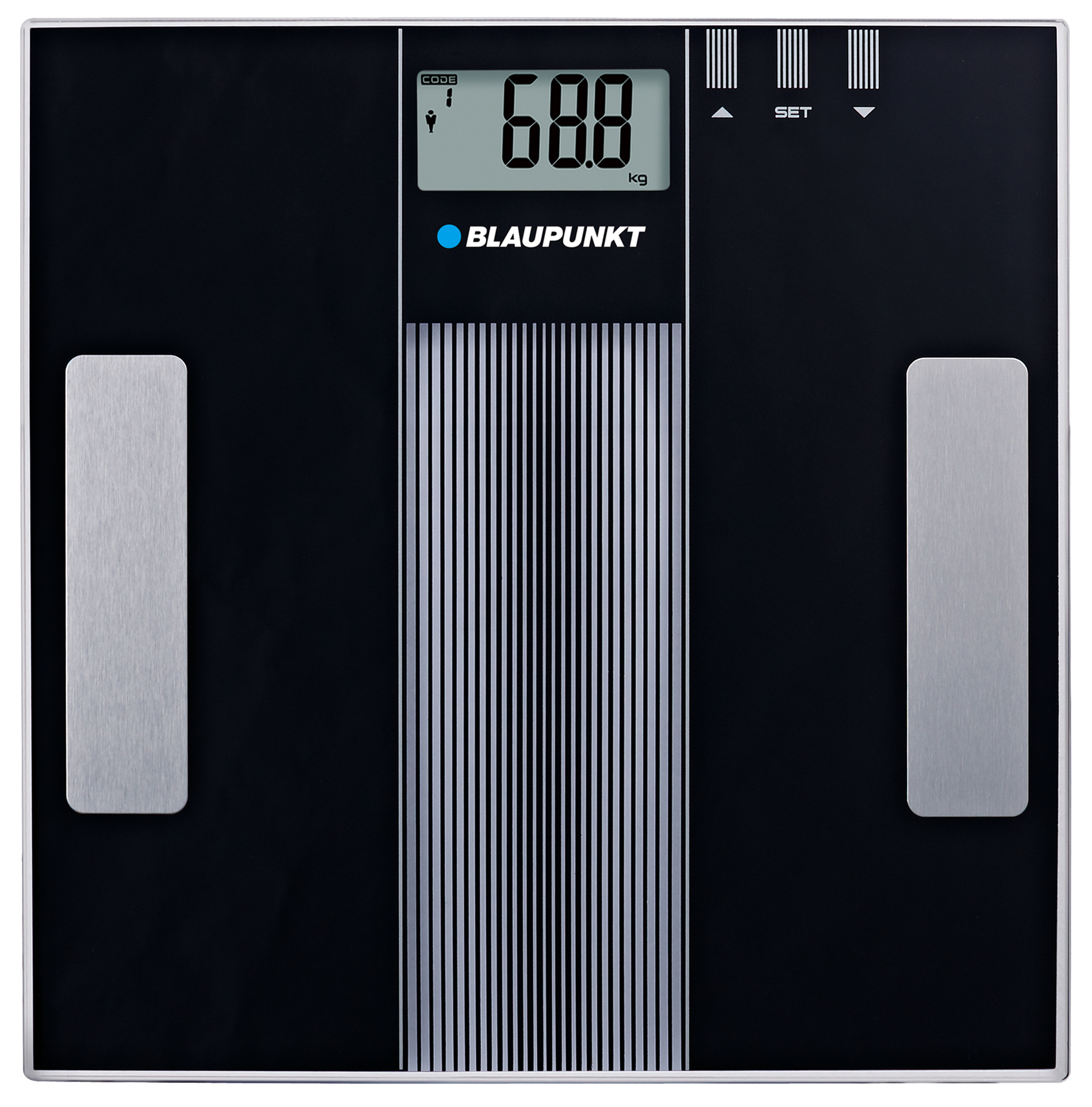 Cantar De Baie Cu Diagnostic Blaupunkt Bsm401 Digital 150 Kg Platforma De Sticla Apa Grasime Mas