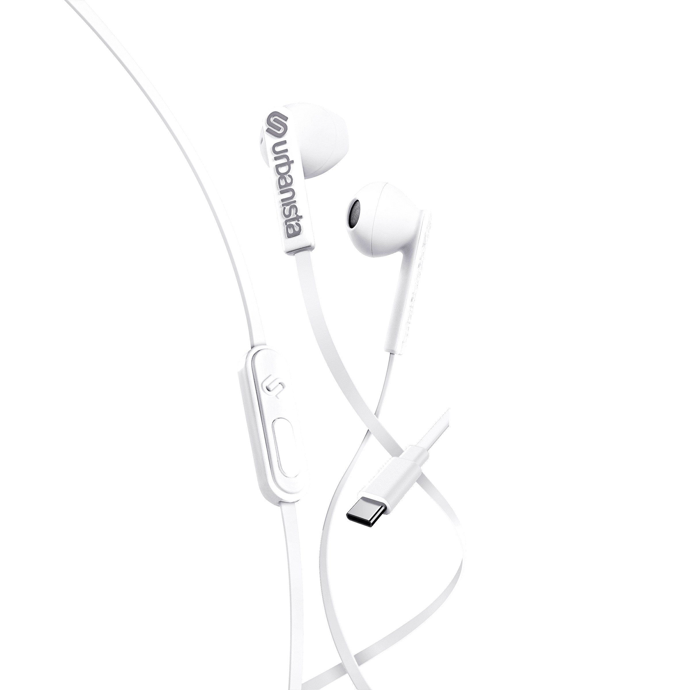 Casti audio In-Ear Urbanista San Francisco, 32 Ohm, microfon, cablu 1.2 m, USB-C, alb