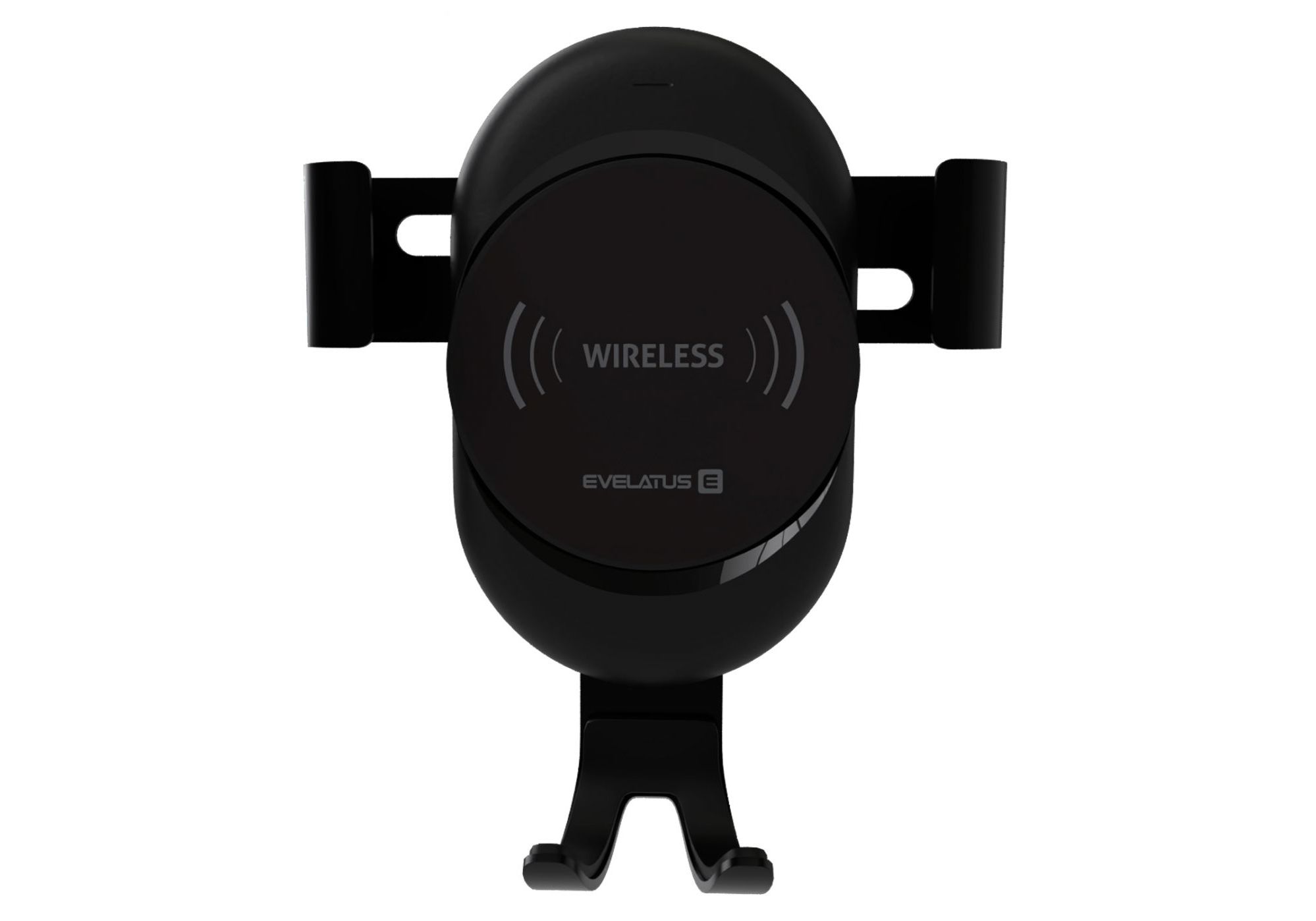 Suport auto cu incarcare wireless Evelatus WCH02, 10W, rotire 360 grade, negru