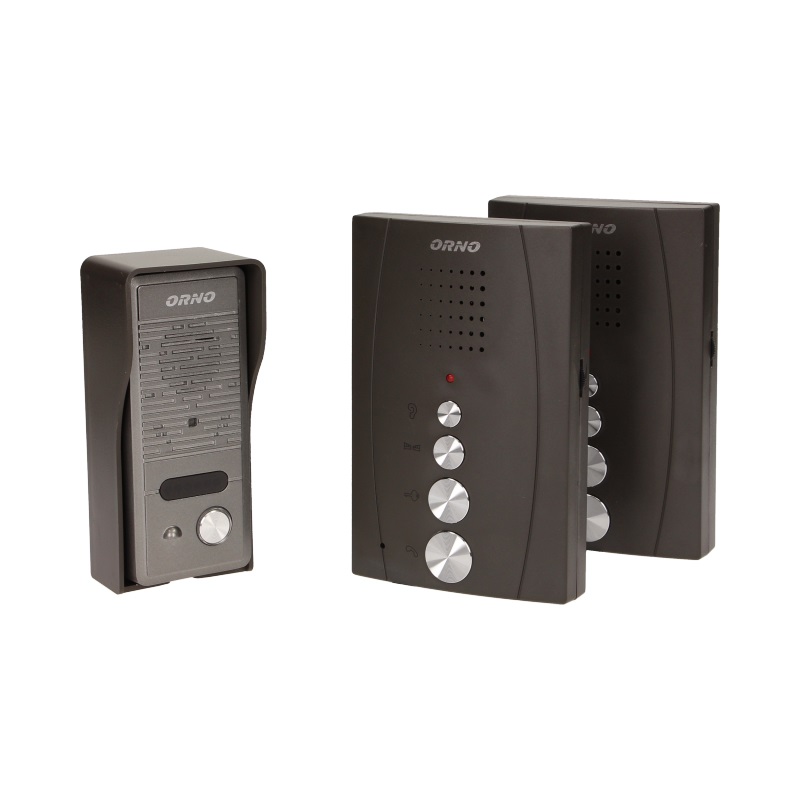 Interfon pentru o familie ELUVIO INTERCOM ORNO OR-DOM-RE-920/B, control automat al portilor, functie intercom, ultra-slim, negru
