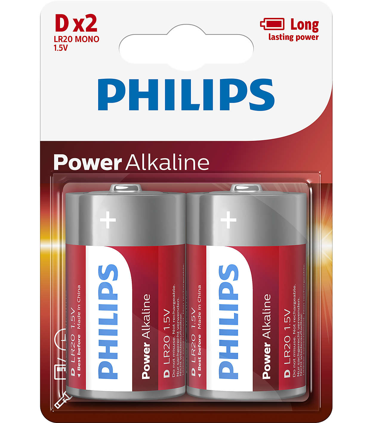 Philips Power Alkaline D 2-blister