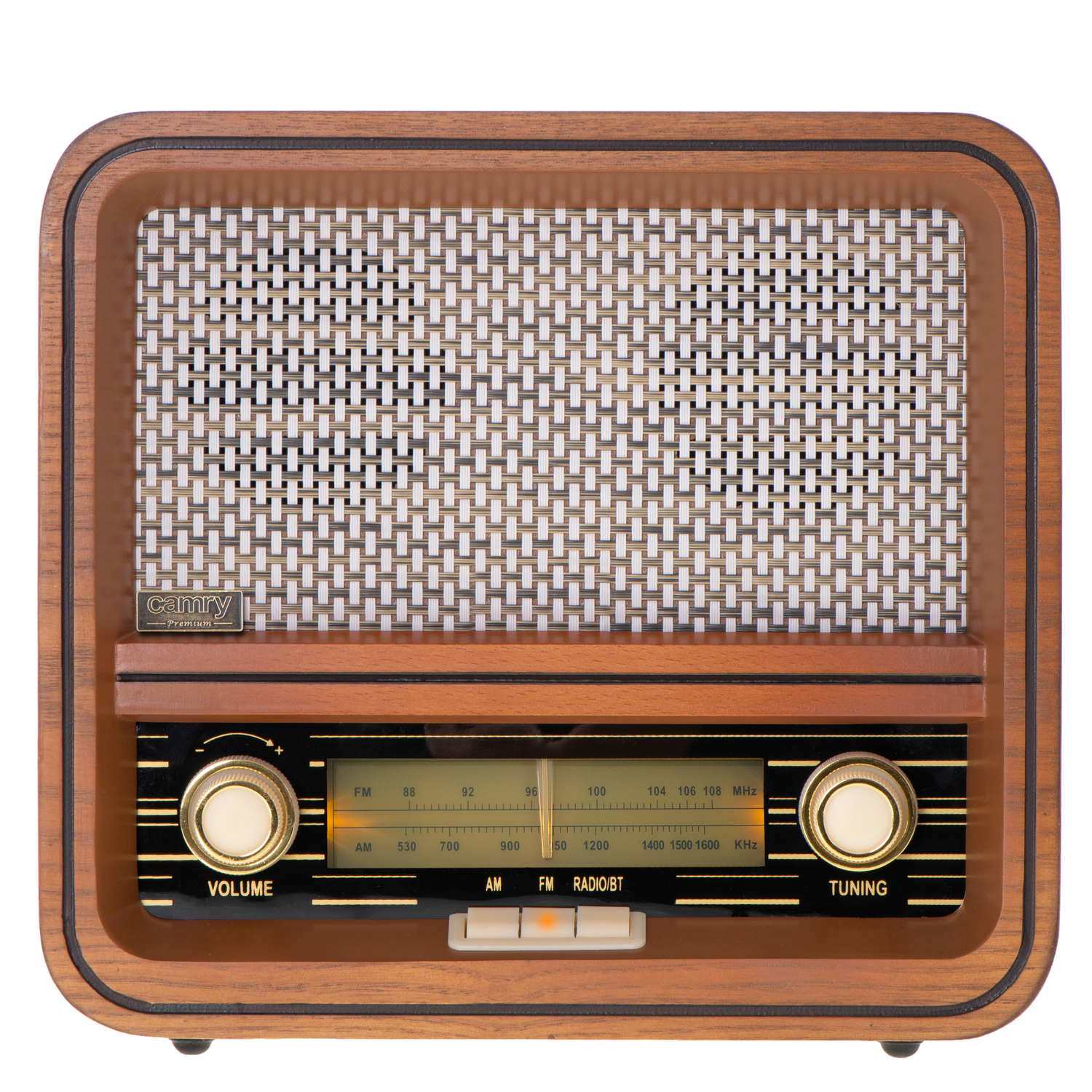 Radio retro Camry CR 1188, FM/AM, Bluetooth, USB, stereo, finisaj de lemn