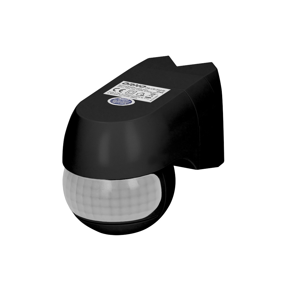 Senzor de miscare ORNO OR-CR-262/B, unghi detectie 220°, 1200W, IP44, reglarea intensitatii luminii, reglabil orizontal si vertical, negru