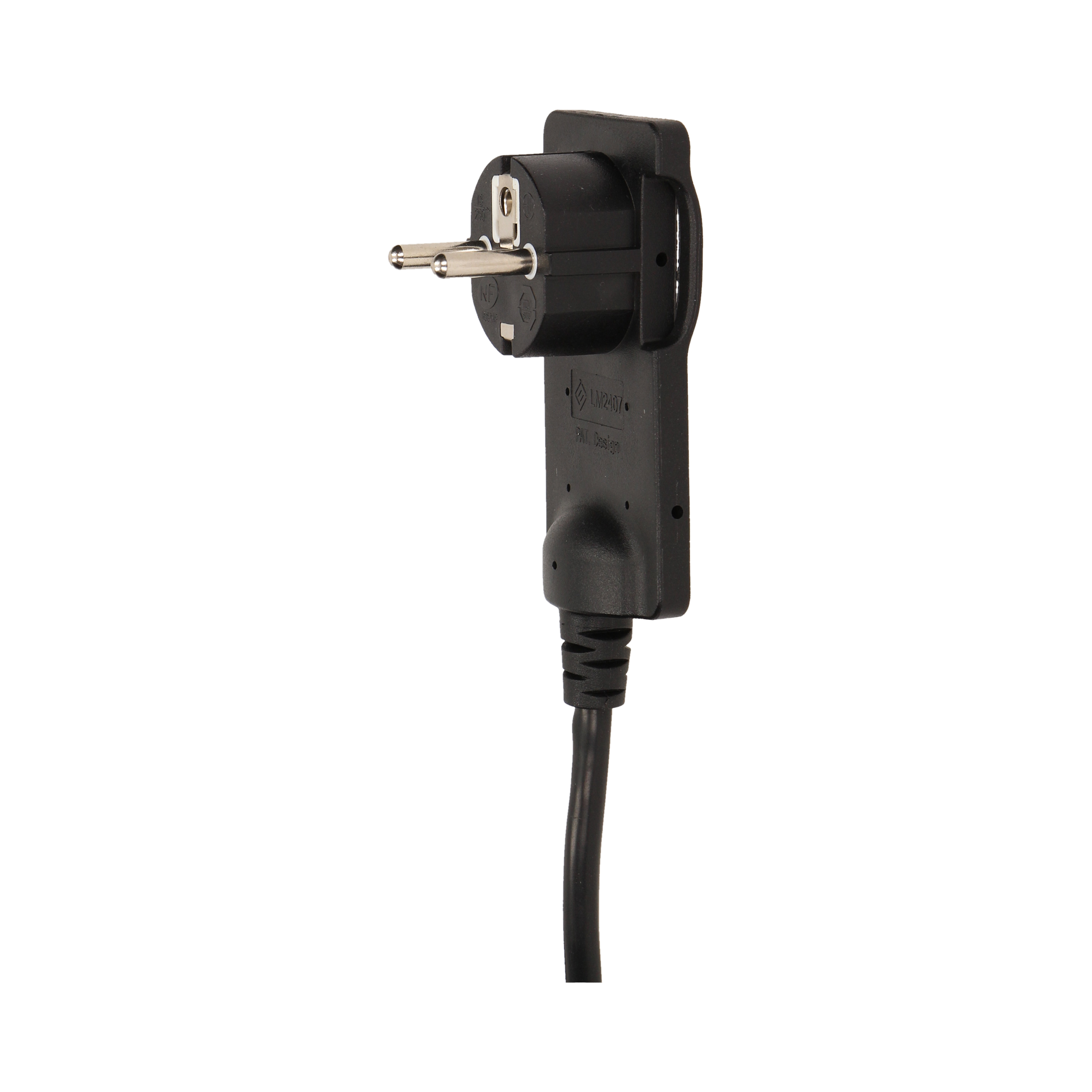 Stecher extra slim cu maner ORNO OR-AE-1312/B, 250V, cablu 1.5m, negru
