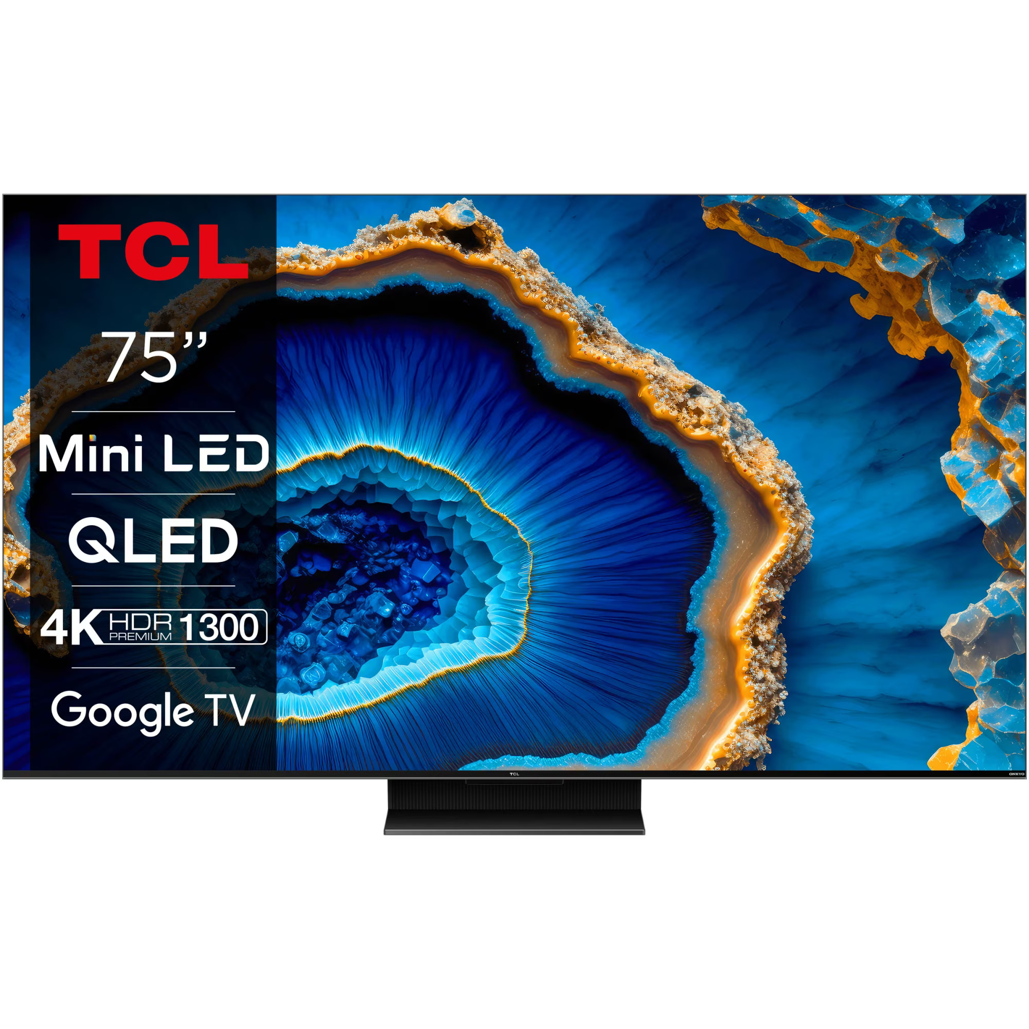 Televizor TCL MiniLed 75C805, 189 cm, Smart Google TV, 4K Ultra HD, 100hz, Clasa G