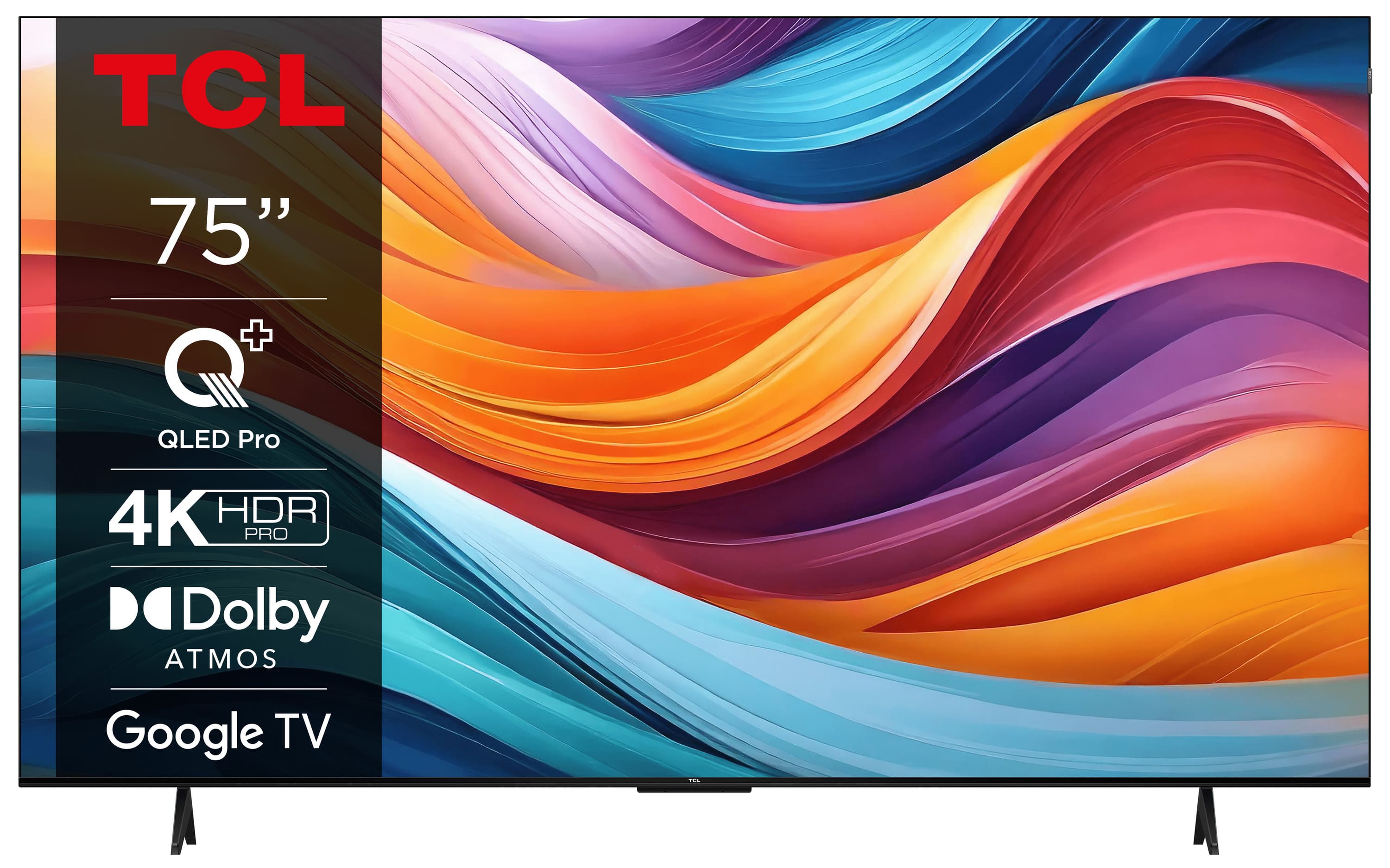 Televizor TCL QLED 75T7B, 189 cm, Smart Google TV, 4K Ultra HD, Clasa F