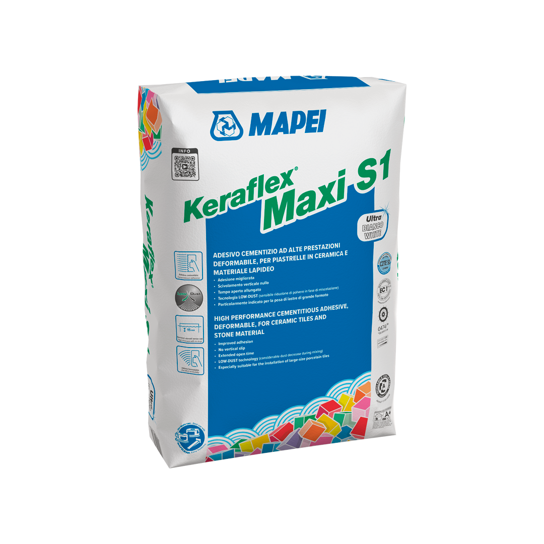 Glet, Mortare, Sape, Tencuieli - ADEZIV KERAFLEX MAXI S1 WHITE 23KG BAGS 1202123 MAPEI, comsport.ro