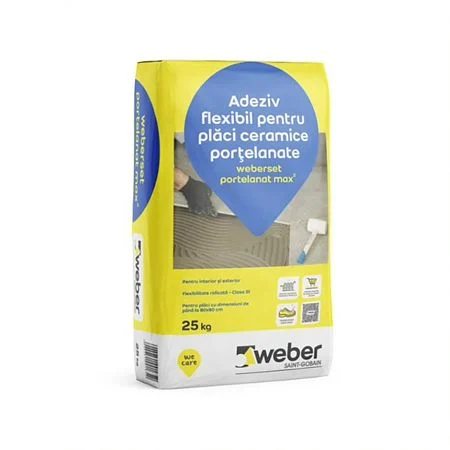 ADEZIV SET PORTELANAT GR/FAI WEBER 25KG 5200550907, [],comsport.ro