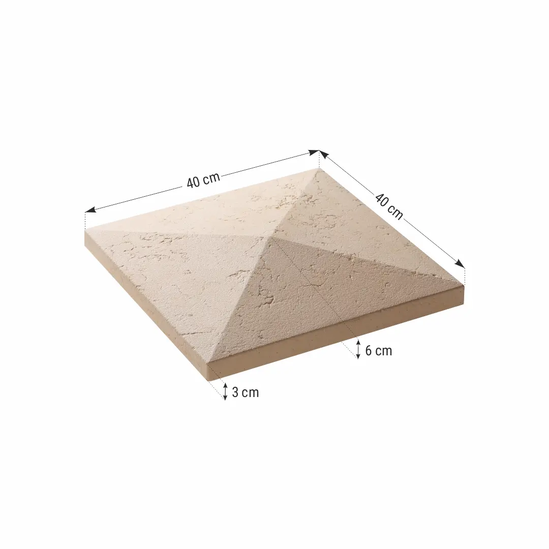 Amenajari Exterioare - CAPAC STALP ROMA 40X40 SMOKE, comsport.ro