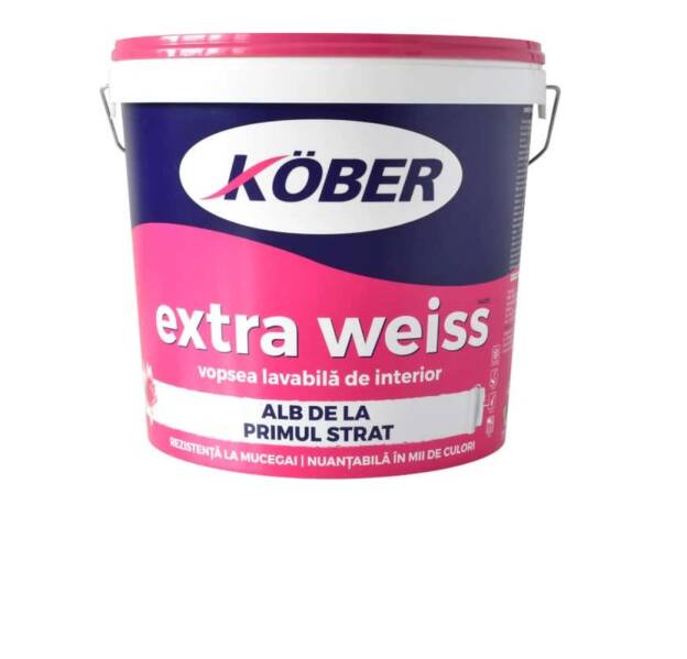 Lavabila, amorsa, coloranti - VOPSEA LAVABILA INT EXTRA WEISS 8.5L 4220, comsport.ro