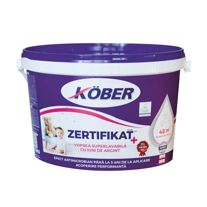 Lavabila, amorsa, coloranti - VOPSEA LAVABILA ZERTIFIKAT PLUS 3L 8140, comsport.ro