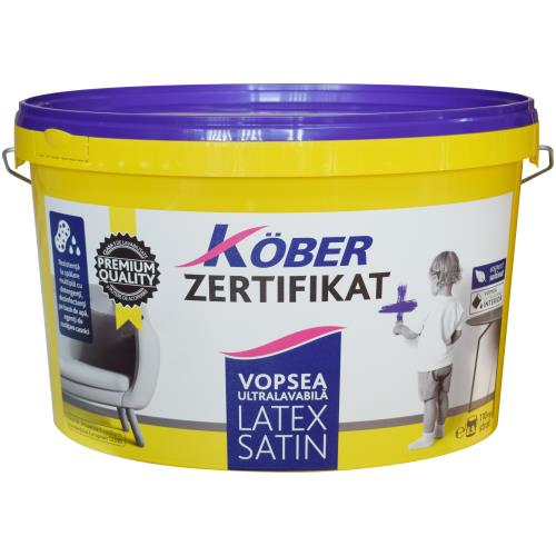 Lavabila, amorsa, coloranti - VOPSEA SUPERLAVABILA LATEX SATIN 8.5L 8400, comsport.ro