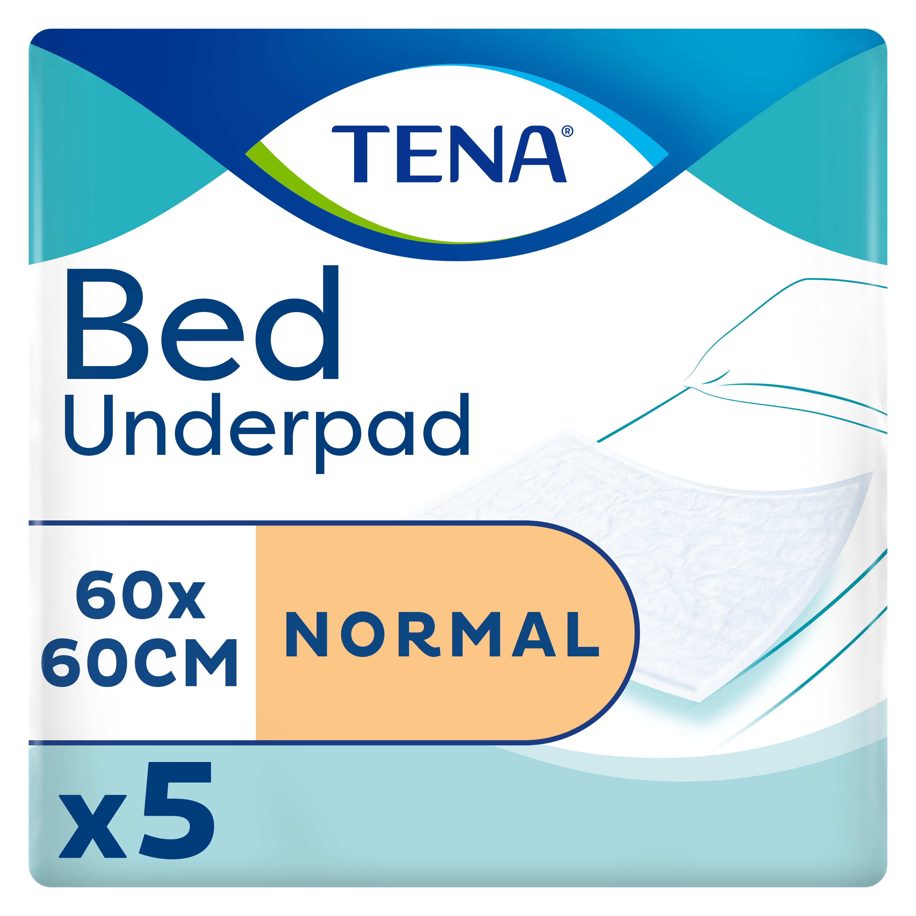 Aleze / Protecții pentru pat TENA Bed Normal, dimensiune 60x60, 5 buc.