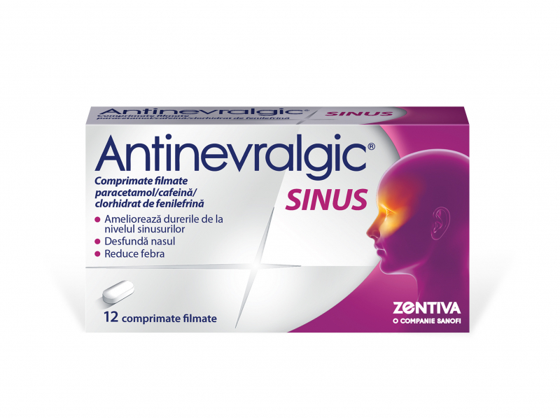 Antinevralgic Sinus, 12 comprimate filmate, Zentiva