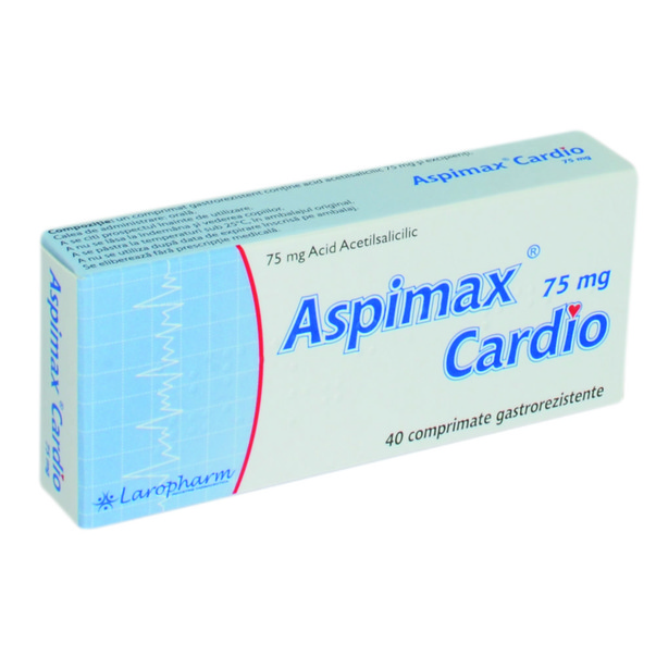 Aspimax Cardio, 75 mg, 40 comprimate, Laropharm
