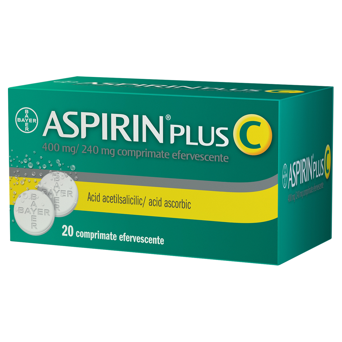 Aspirin Plus C, 20 comprimate efervescente, Bayer