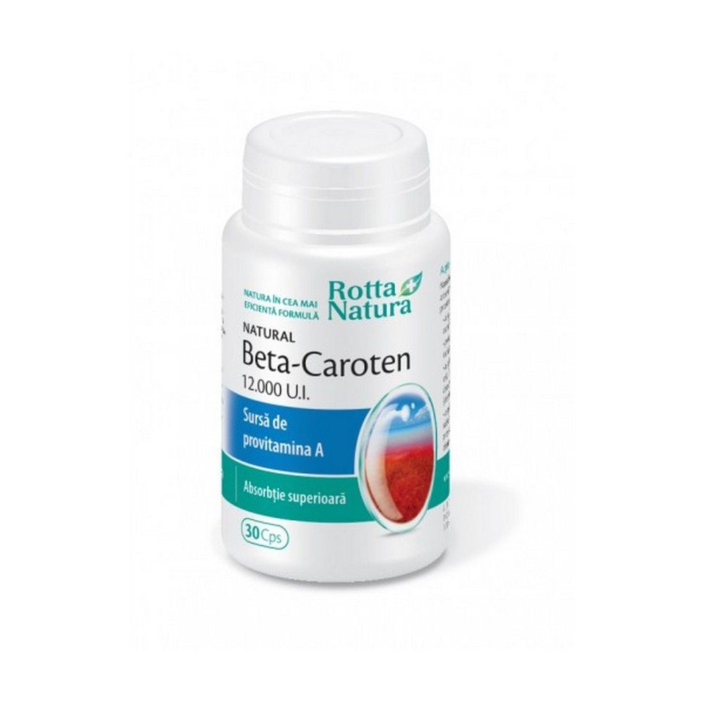 Beta-caroten natural, 30 capsule, Rotta Natura