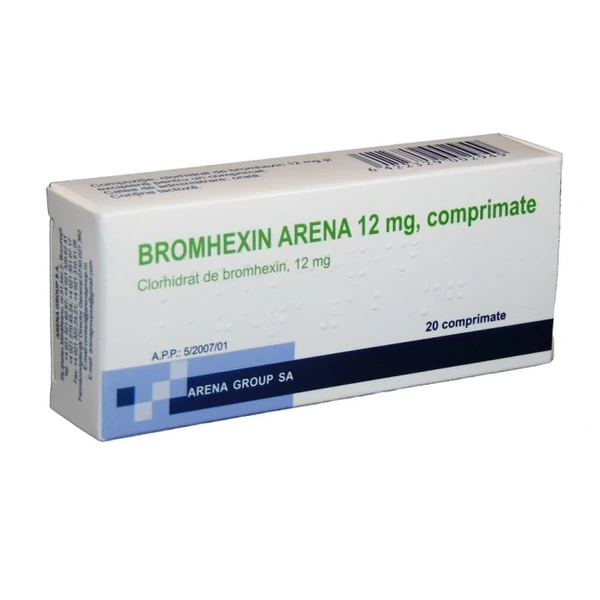 Bromhexin 12 mg, 20 comprimate, Arena