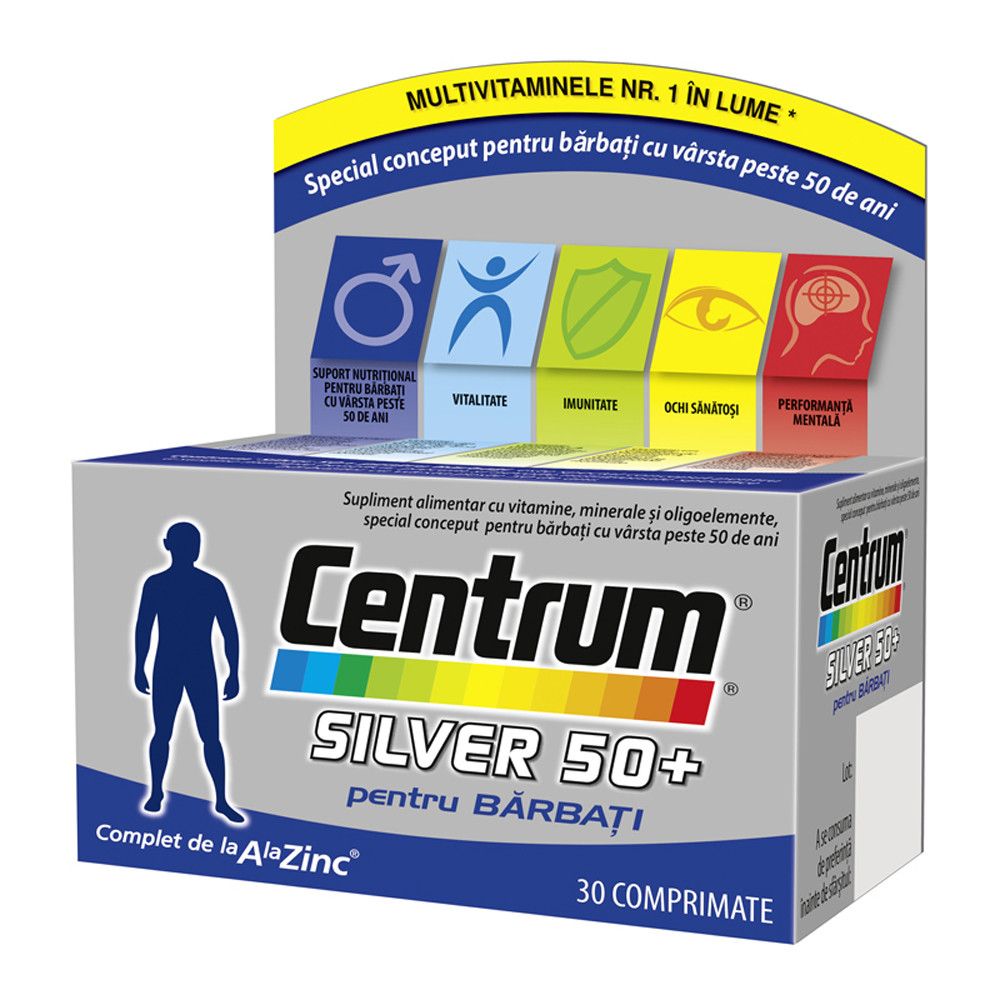 Centrum Silver 50+ pentru bărbați, 30 comprimate, Pfizer