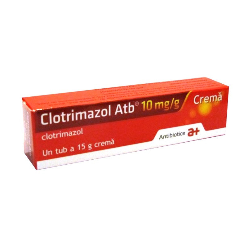 Clotrimazol crema, 1%, 15 g, Antibiotice