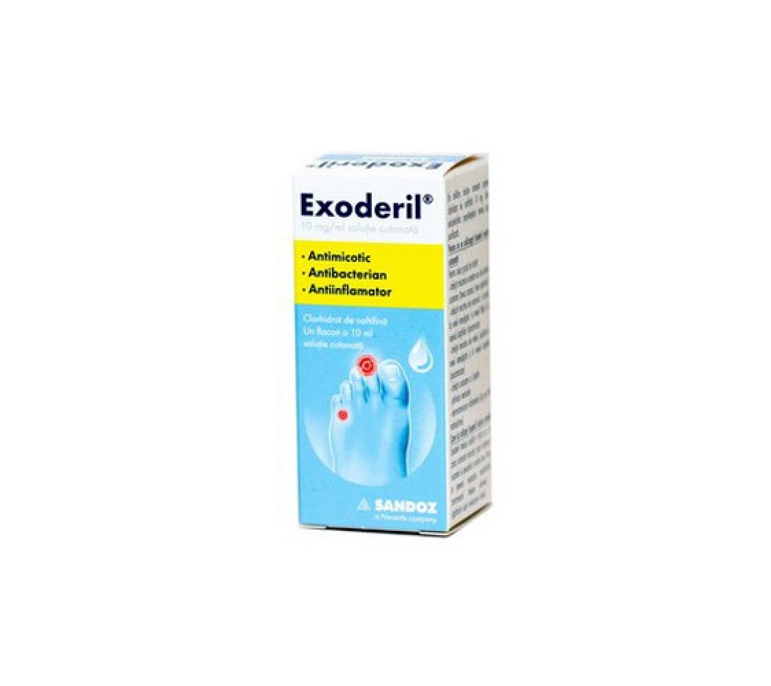 Exoderil solutie 1%, 10 mg/ml, 10 ml, Sandoz