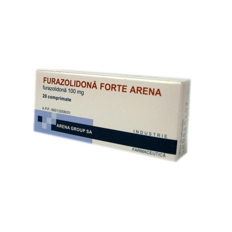 Furazolidona Forte, 100 mg, 20 comprimate, Arena