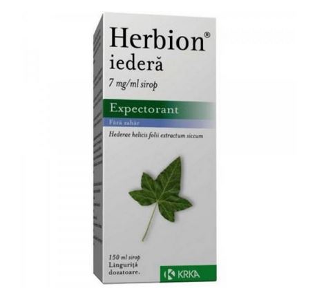 Herbion Ivy, sirop expectorant cu iederă, 7 ml, Krka