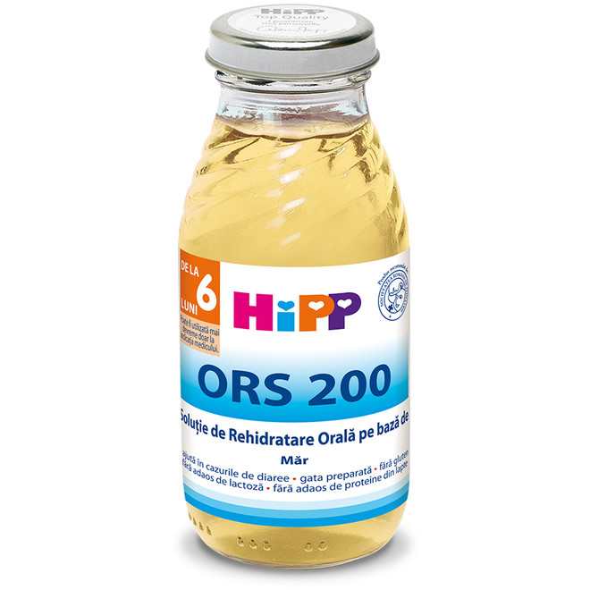 Ors 200, solutie de rehidratare, măr, 200 ml, HiPP