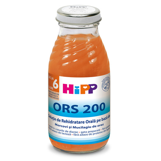 Băutură împotriva diareei cu morcov și orez ORS 200, +4 luni, 200 ml, Hipp